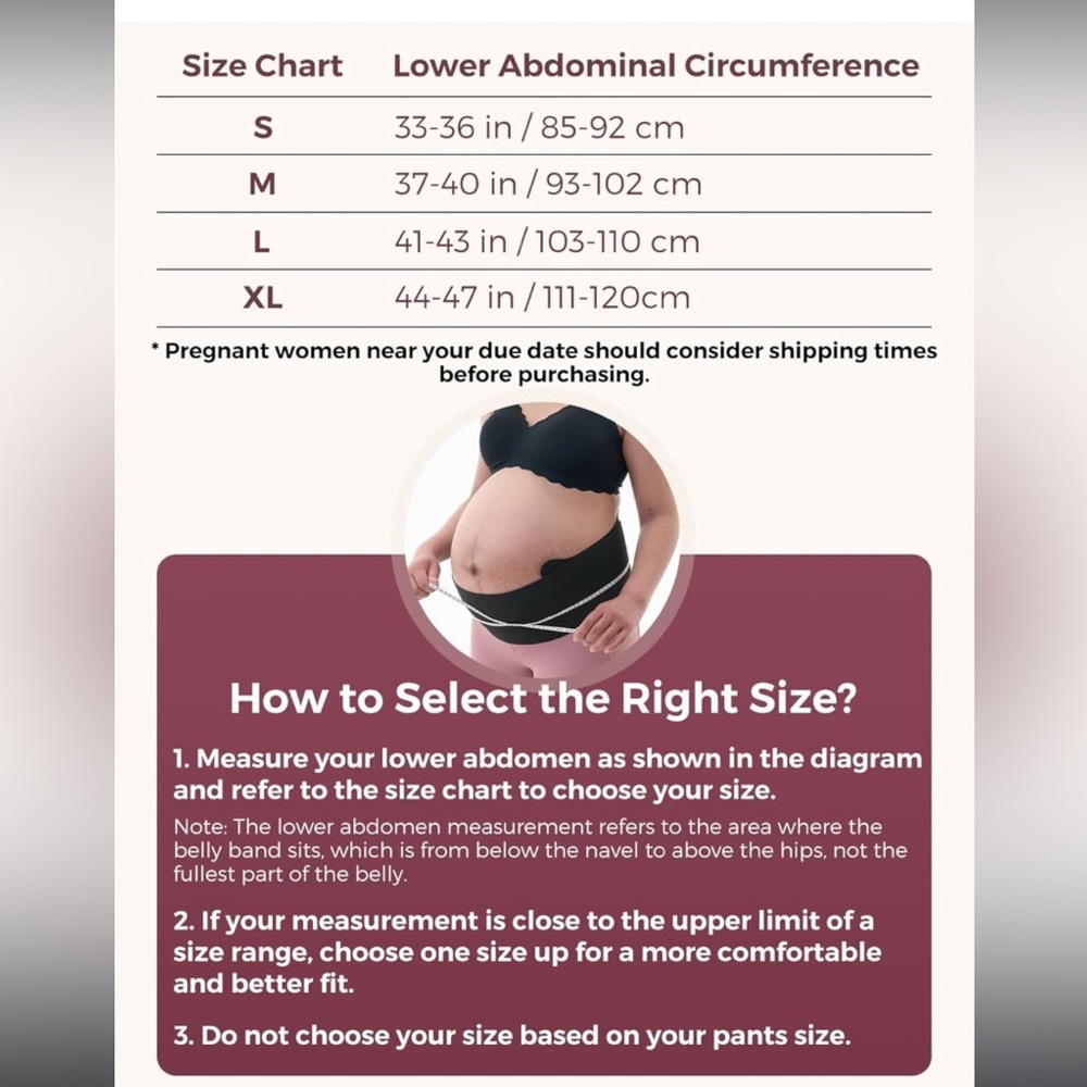 Momcozy Belly Band Pregnancy Maternity Support Belt - XL - Picture 5 of 9